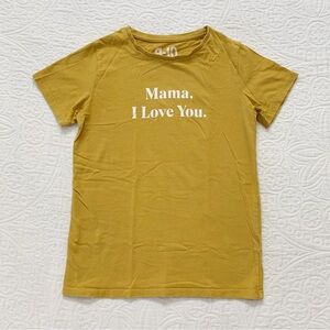 Cotton On Kids' Mama I Love‎ You T-Shirt, Mustard Yellow